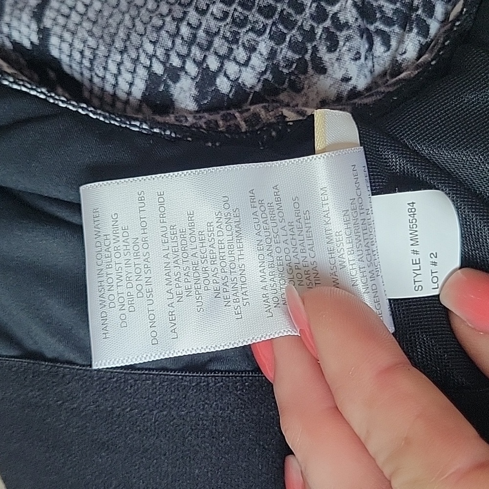 Michael Kors Patchwork Snakeskin One Shoulder Swi… - image 6